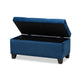 Baxton Studio Michaela Modern and Contemporary Navy Blue Velvet Fabric Upholstered Storage Ottoman