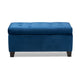 Baxton Studio Michaela Modern and Contemporary Navy Blue Velvet Fabric Upholstered Storage Ottoman