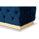 Baxton Studio Corrine Glam and Luxe Navy Blue Velvet Fabric Upholstered and Gold PU Leather Ottoman WHI-WS-4228-Navy-Blue-Velvet-Gold-Otto