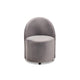Baxton Studio Bethel Glam and Luxe Grey Velvet Fabric Upholstered Rolling Accent Chair