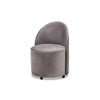 Baxton Studio Bethel Glam and Luxe Grey Velvet Fabric Upholstered Rolling Accent Chair