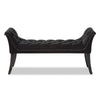 Baxton Studio Chandelle Luxe and Contemporary Black Velvet Upholstered Bench WHI-WS-5809-Black-Bench