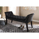 Baxton Studio Chandelle Luxe and Contemporary Black Velvet Upholstered Bench WHI-WS-5809-Black-Bench