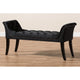 Baxton Studio Chandelle Luxe and Contemporary Black Velvet Upholstered Bench