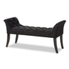 Baxton Studio Chandelle Luxe and Contemporary Black Velvet Upholstered Bench WHI-WS-5809-Black-Bench