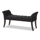 Baxton Studio Chandelle Luxe and Contemporary Black Velvet Upholstered Bench WHI-WS-5809-Black-Bench
