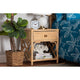 bali & pari Camara Modern Bohemian Natural Brown Rattan 1-Drawer Nightstand WHI-WS001-Rattan-NS