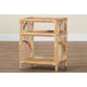 bali & pari Baara Modern Bohemian Natural Brown Rattan Nightstand