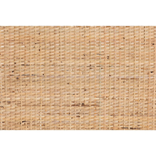 bali & pari Acelin Modern Bohemian Natural Brown Rattan Nightstand