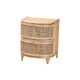 bali & pari Oleta Modern Bohemian Natural Brown Rattan 2-Drawer Nightstand WHI-WS017-Rattan-NS