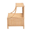 bali & pari Lalo Modern Bohemian Natural Brown Rattan 1-Drawer Nightstand WHI-WS018-Rattan-NS