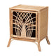 bali & pari Danna Modern Bohemian Natural Brown Rattan Nightstand WHI-WS025-Rattan-NS