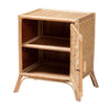 bali & pari Danna Modern Bohemian Natural Brown Rattan Nightstand WHI-WS025-Rattan-NS