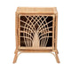 bali & pari Danna Modern Bohemian Natural Brown Rattan Nightstand WHI-WS025-Rattan-NS