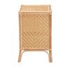 bali & pari Danna Modern Bohemian Natural Brown Rattan Nightstand WHI-WS025-Rattan-NS