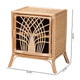 bali & pari Danna Modern Bohemian Natural Brown Rattan Nightstand WHI-WS025-Rattan-NS