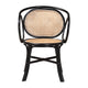 bali & pari Palesa Modern Bohemian Two-Tone Black and Natural Brown Rattan Dining Chair WHI-WS032-Black-Rattan-DC