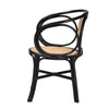 bali & pari Palesa Modern Bohemian Two-Tone Black and Natural Brown Rattan Dining Chair WHI-WS032-Black-Rattan-DC