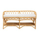 bali & pari Leryn Modern Bohemian Natural Brown Rattan Bench WHI-WS20-Rattan-Bench