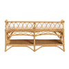 bali & pari Leryn Modern Bohemian Natural Brown Rattan Bench WHI-WS20-Rattan-Bench