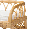 bali & pari Leryn Modern Bohemian Natural Brown Rattan Bench WHI-WS20-Rattan-Bench