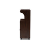 Baxton Studio Tannis Modern and Contemporary Dark Walnut Finished Kitchen Cabinet