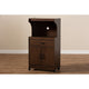 Baxton Studio Tannis Modern and Contemporary Dark Walnut Finished Kitchen Cabinet