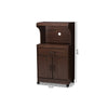 Baxton Studio Tannis Modern and Contemporary Dark Walnut Finished Kitchen Cabinet