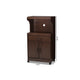Baxton Studio Tannis Modern and Contemporary Dark Walnut Finished Kitchen Cabinet