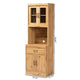 Baxton Studio Laurana Modern and Contemporary Oak Brown Finished Wood Kitchen Cabinet and Hutch