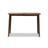 Baxton Studio Wendy Mid-Century Modern Walnut Finished Wood Console Table WHI-Walnut-Sunburst-Console-Table