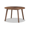 Baxton Studio Wendy Mid-Century Modern Black Fabric and Walnut Medium Brown Wood Finishing Dining Set WHI-Walnut-Sunburst-Dining-Set