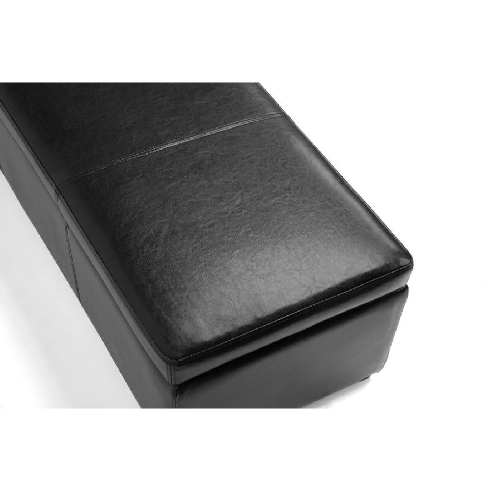 Baxton Studio Dennehy Black Brown Modern Ottoman WHI-Y-168-Promote-Black