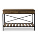 Baxton Studio Newcastle Wood and Metal Console Table-Criss-Cross WHI-YLX-0003-AT