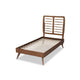 Baxton Studio Yana Mid-Century Modern Walnut Brown Finished Wood Twin Size Platform Bed WHI-Yana-Ash-Walnut-Twin