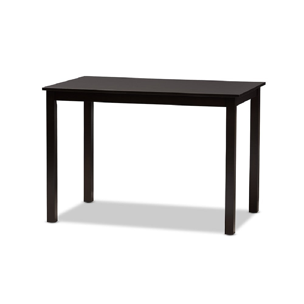 Baxton Studio Zamira Modern and Contemporary Transitional Dark Brown Finished Wood 5-Piece Dining Set