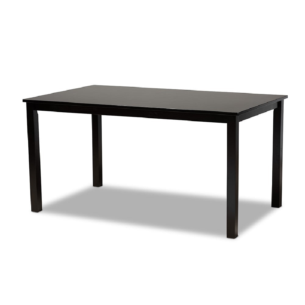Baxton Studio Zamira Modern and Contemporary Transitional Dark Brown Finished Wood 7-Piece Dining Set