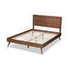 Baxton Studio Zenon Mid-Century Modern Walnut Brown Finished Wood Full Size Platform Bed