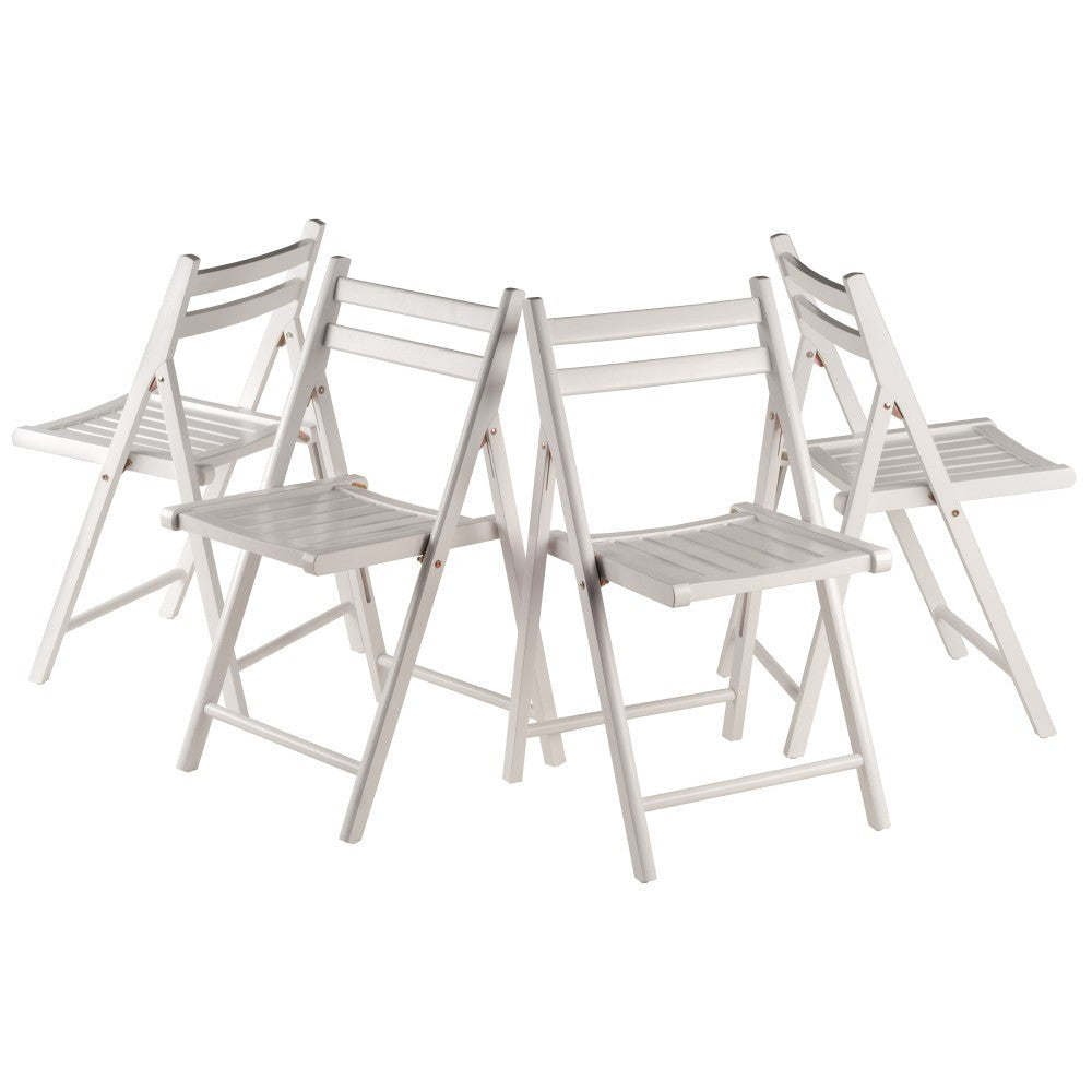 Robin 4-Pc Folding Chair Set White WIN-10415
