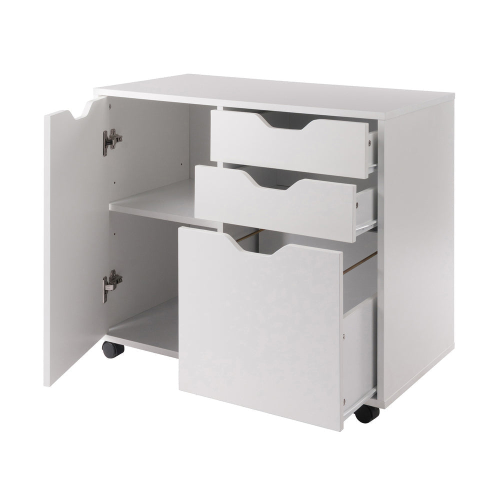 Halifax 2-Section Mobile Filing Cabinet White WIN-10431