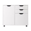 Halifax 2-Section Mobile Filing Cabinet White WIN-10431