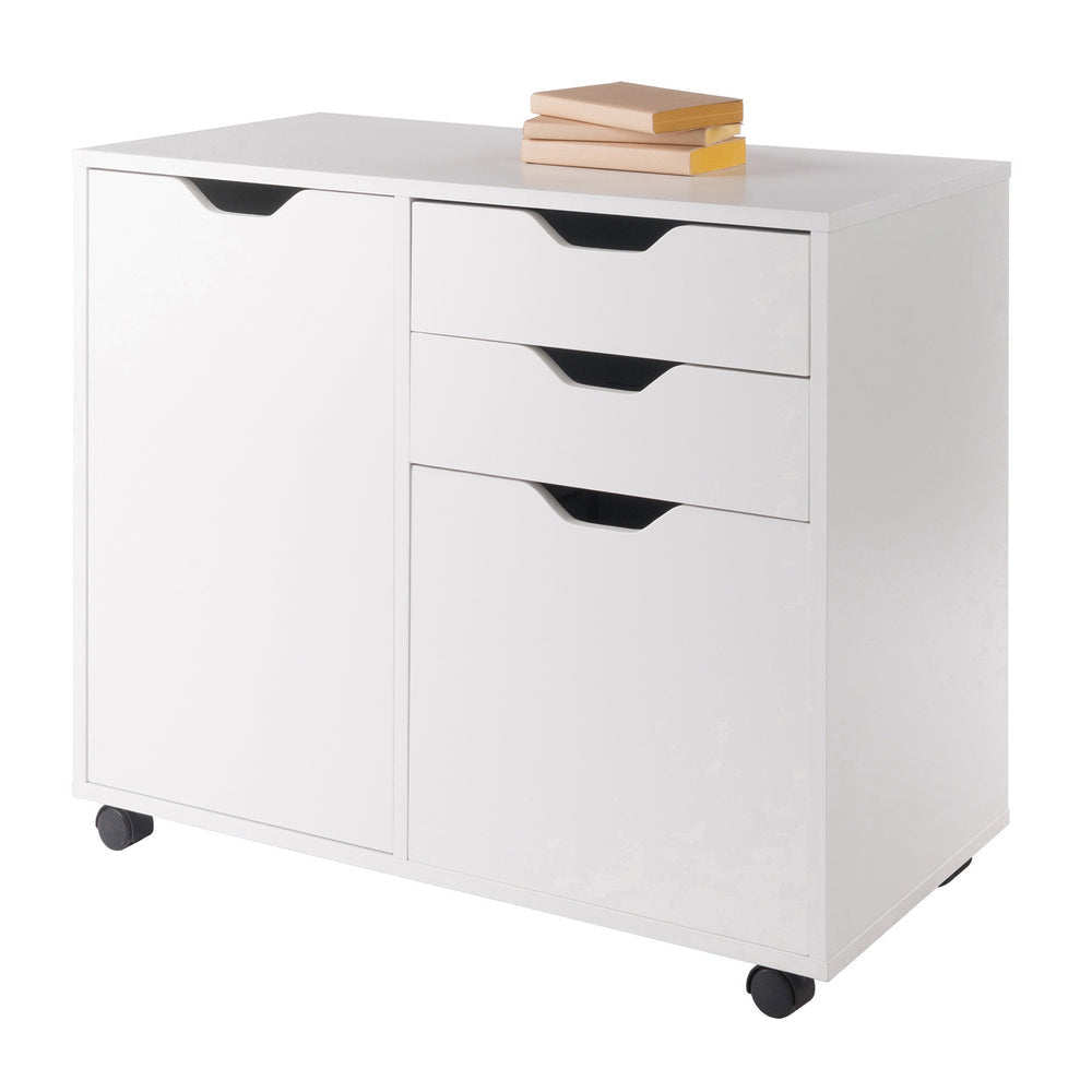 Halifax 2-Section Mobile Filing Cabinet White WIN-10431