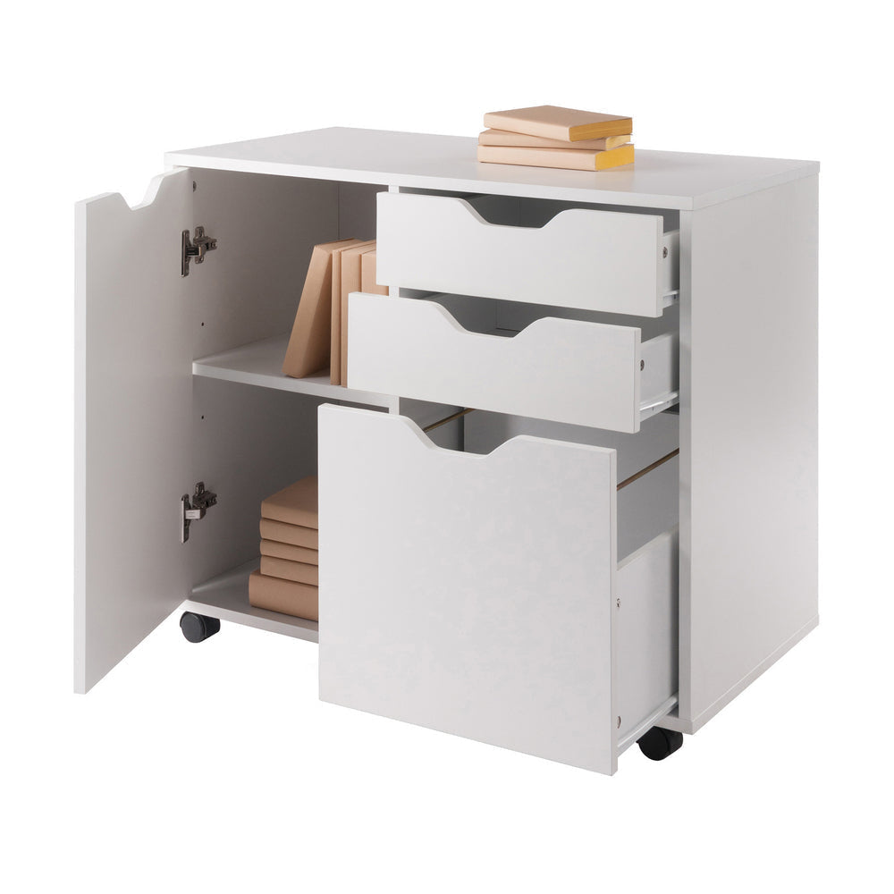 Halifax 2-Section Mobile Filing Cabinet White WIN-10431