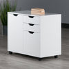 Halifax 2-Section Mobile Filing Cabinet, White