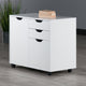 Halifax 2-Section Mobile Filing Cabinet, White