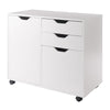 Halifax 2-Section Mobile Filing Cabinet, White