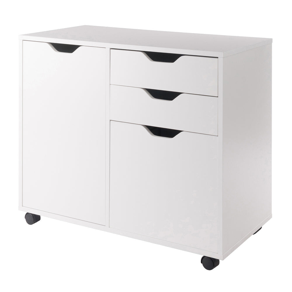 Halifax 2-Section Mobile Filing Cabinet, White