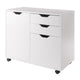 Halifax 2-Section Mobile Filing Cabinet, White