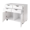 Halifax 2-Door 4-Drawer Mobile Cabinet White WIN-10622