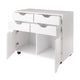Halifax 2-Door 4-Drawer Mobile Cabinet White WIN-10622